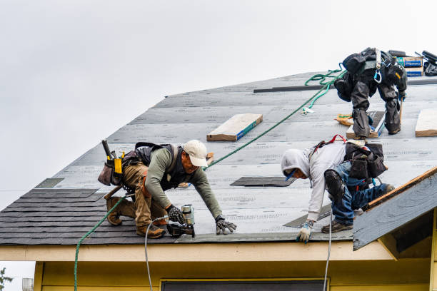 Professional Flat Roof Repair technician working in Bridgeport, OH